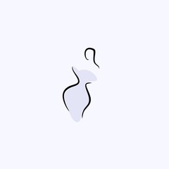 silhouette of a woman logo design vector