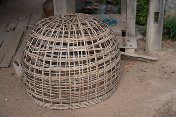 Thai chicken coop layered. It is a cage for keeping poultry in © Peerapixs