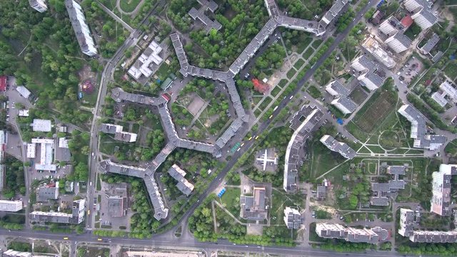 the longest house in Europe, with a bird's eye view.
