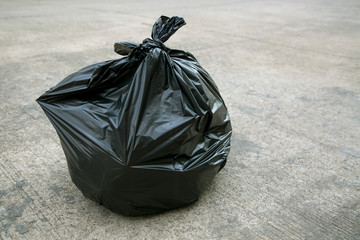 Garbage bag on the street