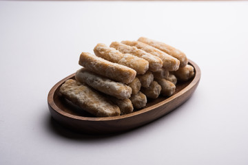 Maida Petha made using Corn Flour with sugar syrup coating