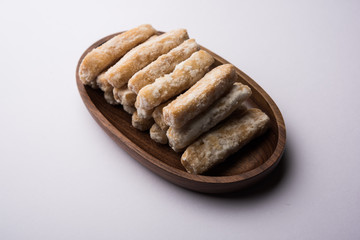Maida Petha made using Corn Flour with sugar syrup coating