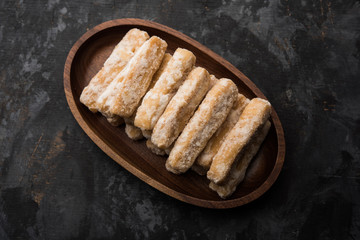 Maida Petha made using Corn Flour with sugar syrup coating