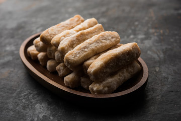 Maida Petha made using Corn Flour with sugar syrup coating
