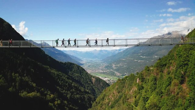 Aerial 4K - Ponte nel Cielo - Valtartano - Valtellina (IT) 