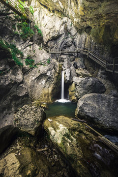 Waterfall in Baerenschuetzklamm, Mixnitz, Styria - Austria