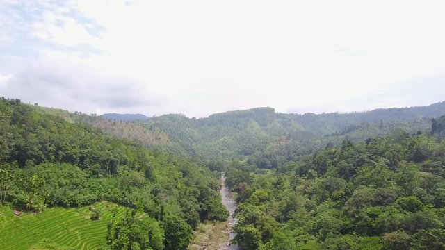 River between the mountains in Sri Lanka
