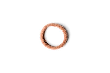 Brown hair band isolated on white background.