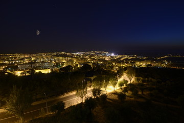 night photography city Castelo Branco Portugal