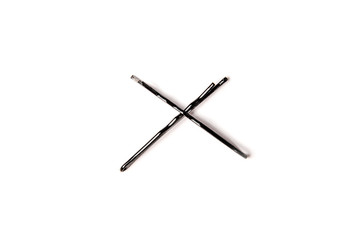 Clips invisible for hair isolated on white background.