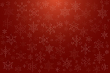 Christmas background of snowflakes , vector illustration .