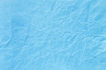Obraz premium Blue crumpled paper background texture
