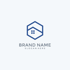 Real estate logo design - roof icon vector