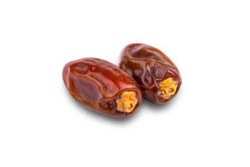 Date Fruits on White Background