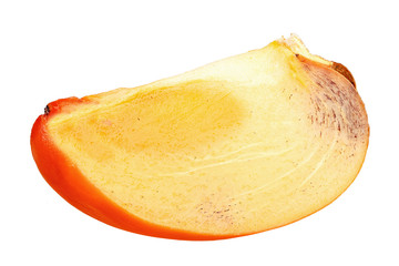 persimmon slice on a white background isolated