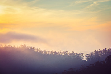 Sunset in the mountains