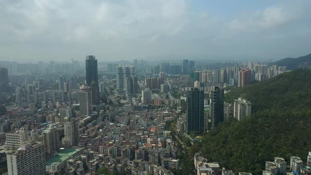 macau cityscape zhuhai sunny day aerial panorama 4k china