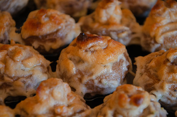 baked mushrooms in mayonnaise