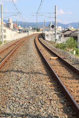 Obraz premium 田舎の鉄道