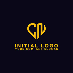 Fototapeta na wymiar logo design for companies, Inspiration from the initial letters of the CN logo icon. - Vector