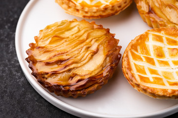 pie bread food plate background 