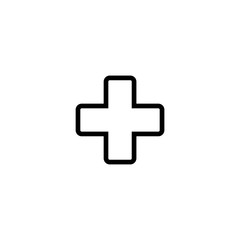 Medical plus icon. Hospital cross symbol