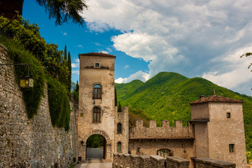 The castle Brando in the village of Cison di Valmarino