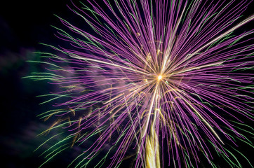Fireworks 119th Anniversary Udonthani in Thailand, Colorful fireworks