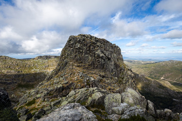 Highest mountain in Continental Portugal - Cantaro Magro at Serra da Estrela