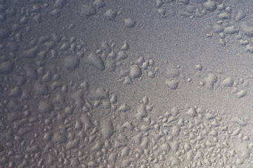 Dew drops on the body of the car closeup