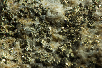 Close up shot of a pyrite