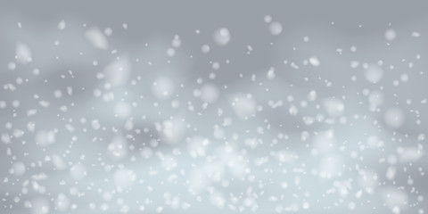 Snowflakes, snowfall.