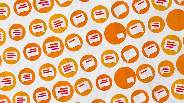 Comment Speech Bubbles Pattern Animation with Chroma Green Screen and Luma Matte. Loop-ready. Perfect for overlays and motion backgrounds.