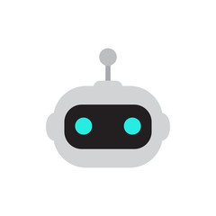 Robot icon. Bot sign design. Chatbot symbol concept.  Modern flat style cartoon character illustration. Isolated on white background