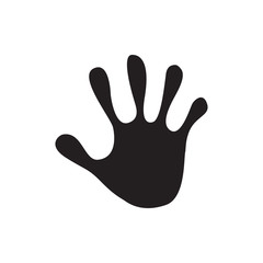 Hand vector icon illustration. flat icon isolate on white background.