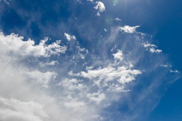 Naklejka na ściany i meble Sky clouds,sky with clouds and sun rays
