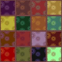 patchwork background with different patterns