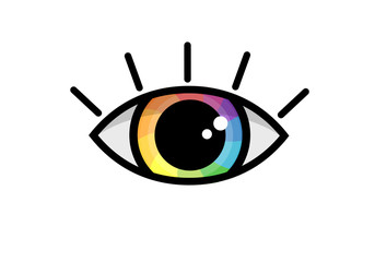 eye icon eye symbol eye logo flat colorful vector