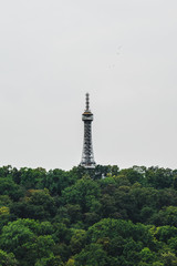 Obraz premium Petrin Observation Tower Prague in Czech Republic.