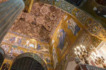 Fototapeta na wymiar Cappella Palatina, Palazzo dei Normanni di Palermo, Sicilia