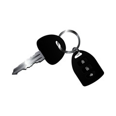 car keys realistic vector illustration