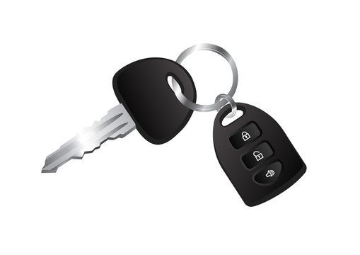 car keys realistic vector illustration