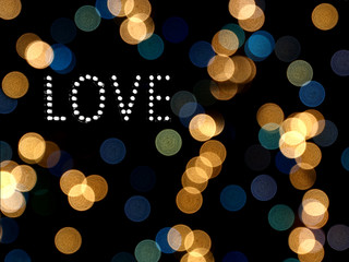 Abstract colorful bokeh light background.