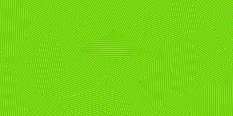 Abstract background of concentric triangles in green colors
