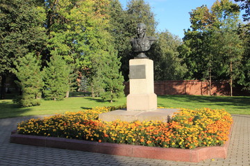 Smolensk, Russia, Memorial to Kutuzov in Heroes Park on a summer day