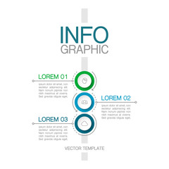Obraz premium Vector iInfographic template for business, presentations, web design, 3 options.