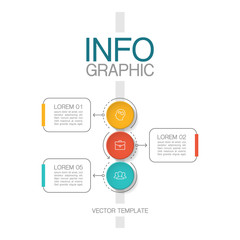 Fototapeta premium Vector iInfographic template for business, presentations, web design, 3 options.