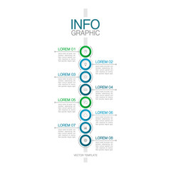 Vector iInfographic template for business, presentations, web design, 8 options.