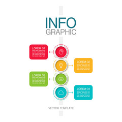 Fototapeta premium Vector iInfographic template for business, presentations, web design, 4 options.