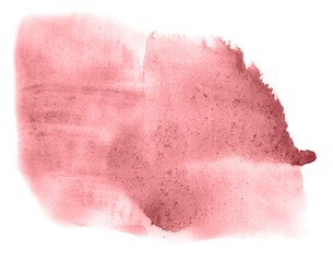 Abstract watercolor background hand-drawn on paper. Volumetric smoke elements. Red color. For design, web, card, text, decoration, surfaces.